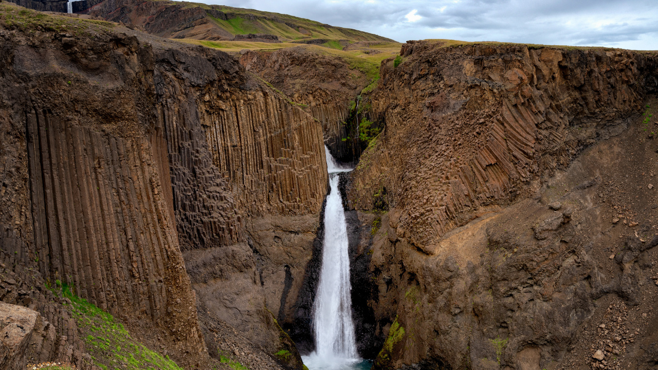 Wasserfall, Gewässer, Wasser, Wasserressourcen, Natur. Wallpaper in 1280x720 Resolution