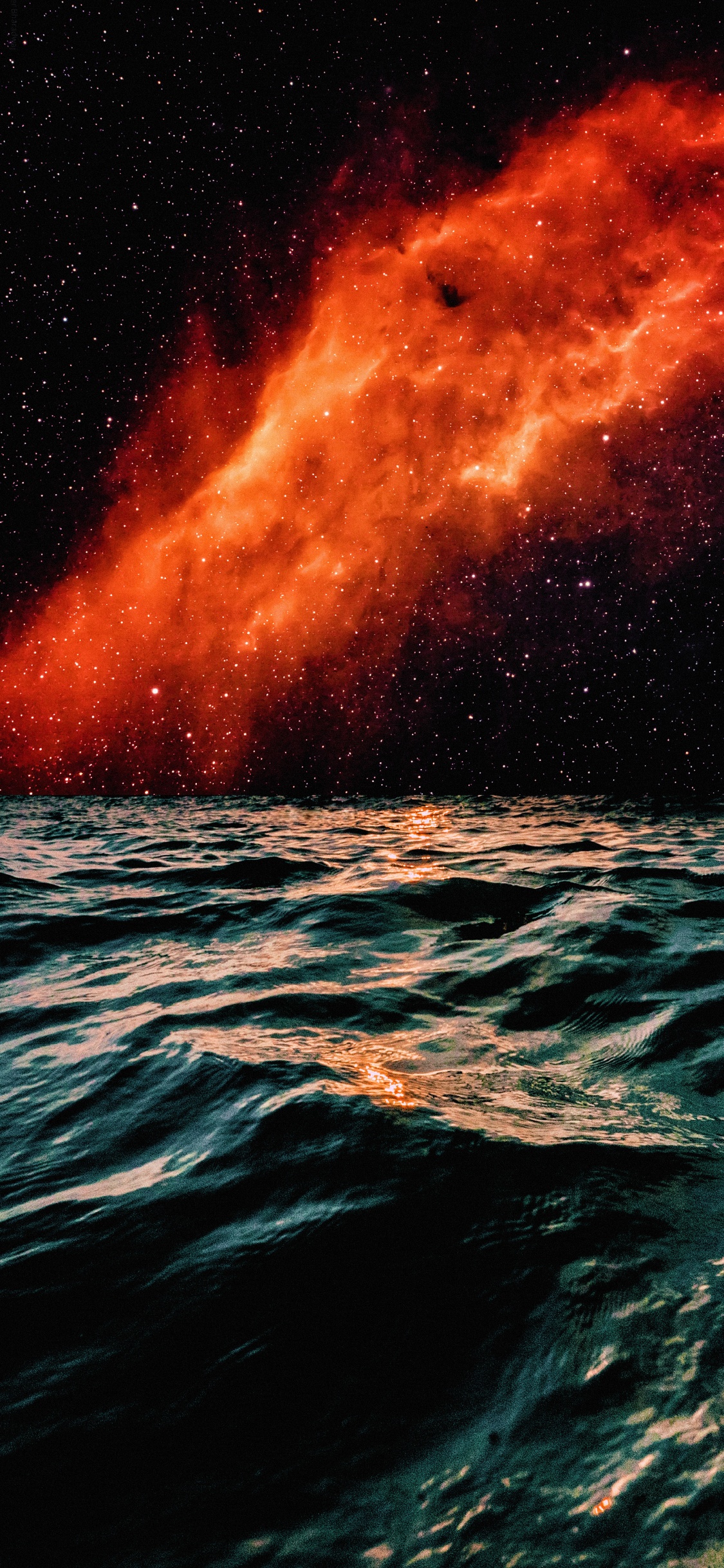 Nebulosa de California, Páramo Roto, Nebulosa de Emisión, Agua, Ambiente. Wallpaper in 1125x2436 Resolution