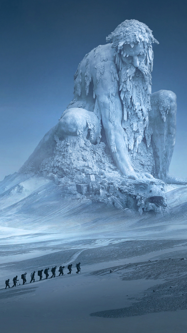 Schlafende Riesenberge, Riesenberg, Atmosphäre, Mond, Licht. Wallpaper in 750x1334 Resolution