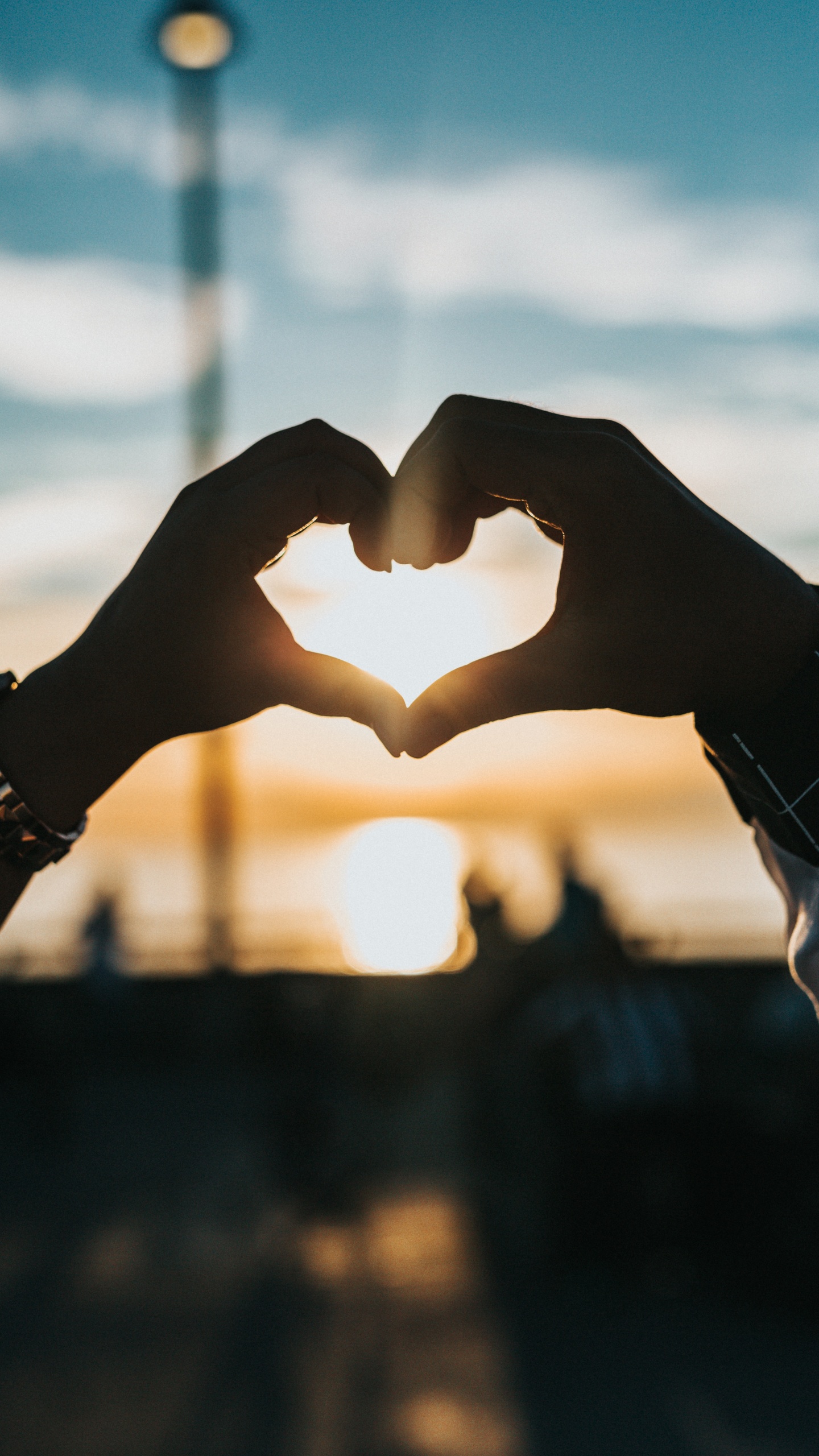 Hand, Liebe, Geste, Wasser, Finger. Wallpaper in 1440x2560 Resolution