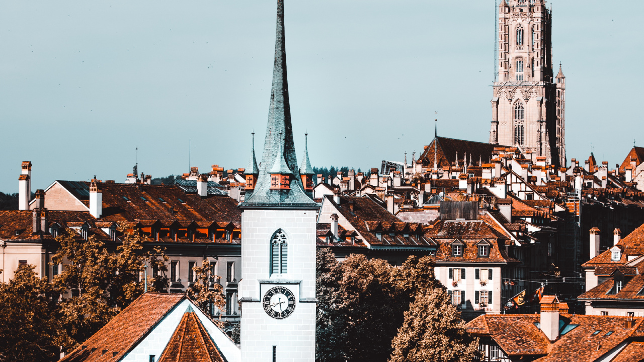 White and Brown Concrete Building. Wallpaper in 1280x720 Resolution