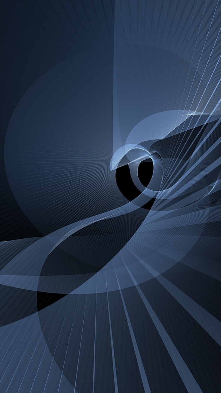 Illustration en Spirale Noir et Blanc. Wallpaper in 750x1334 Resolution