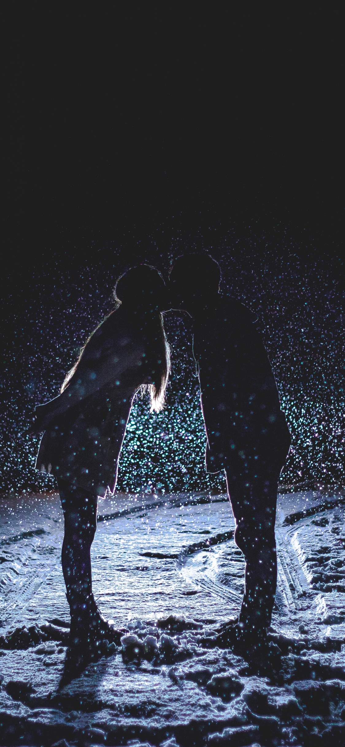 Eau, Noir, Obscurité, Réflexion, Atmosphère. Wallpaper in 1125x2436 Resolution