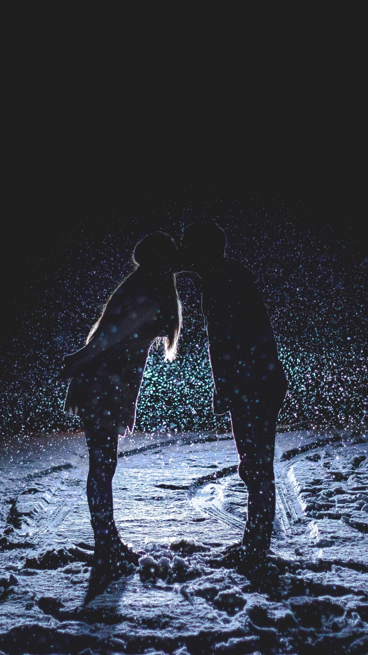 黑色的, 反射, 气氛, 大海, 约会 壁纸 720x1280 允许