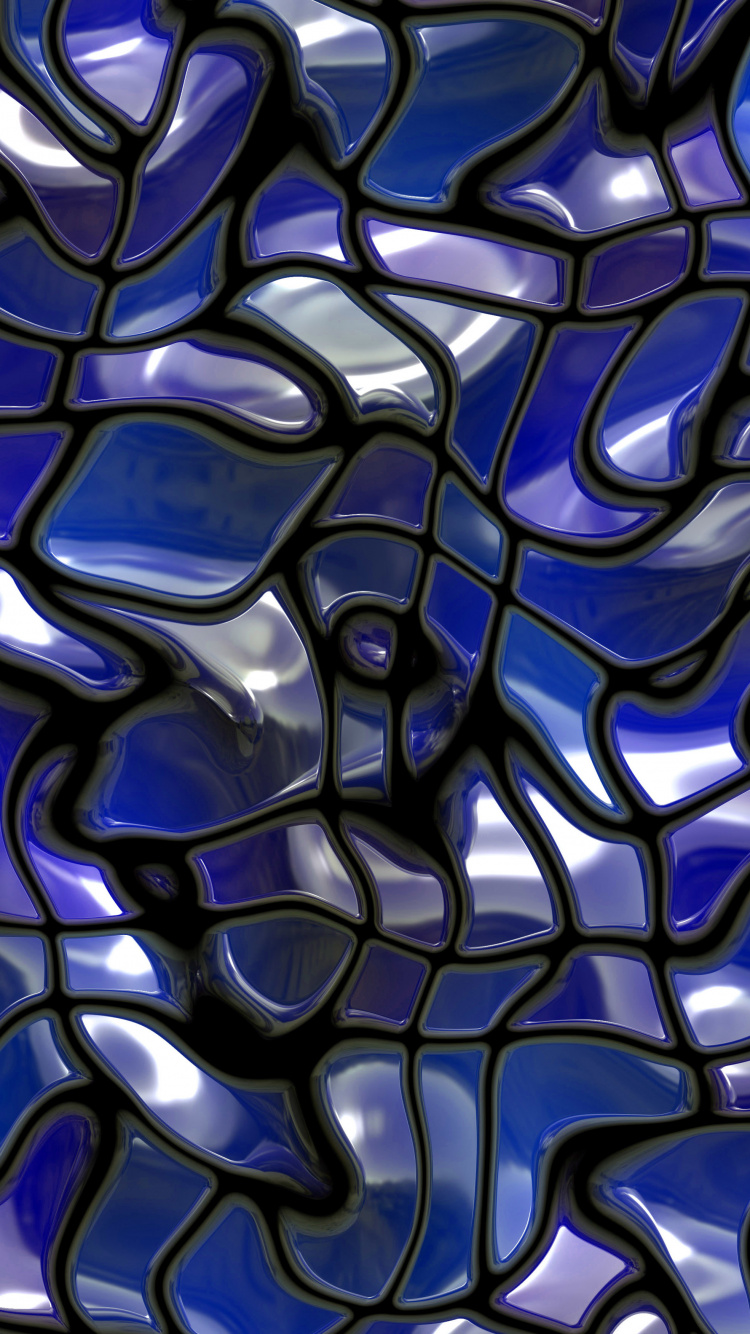 玻璃瓦, 瓷砖, 纹理, 钴蓝色的, 紫色的 壁纸 750x1334 允许