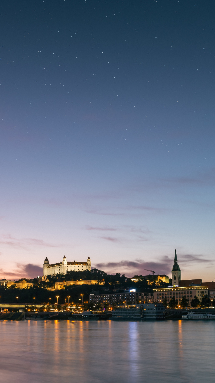 City Skyline During Night Time. Wallpaper in 750x1334 Resolution