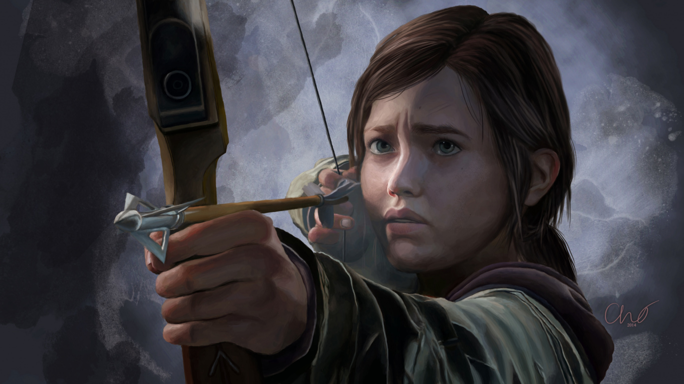 Der Letzte Von Uns-Teil II, Ellie, Der Letzte Von Uns Remastered, Pfeil, Portrait. Wallpaper in 1366x768 Resolution