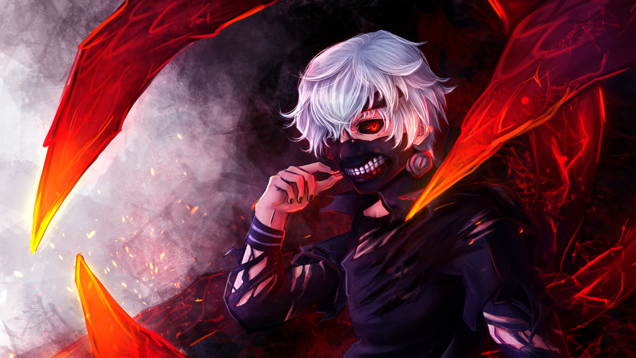 Man in Black and Red Suit Anime Character. Wallpaper in 1280x720 Resolution