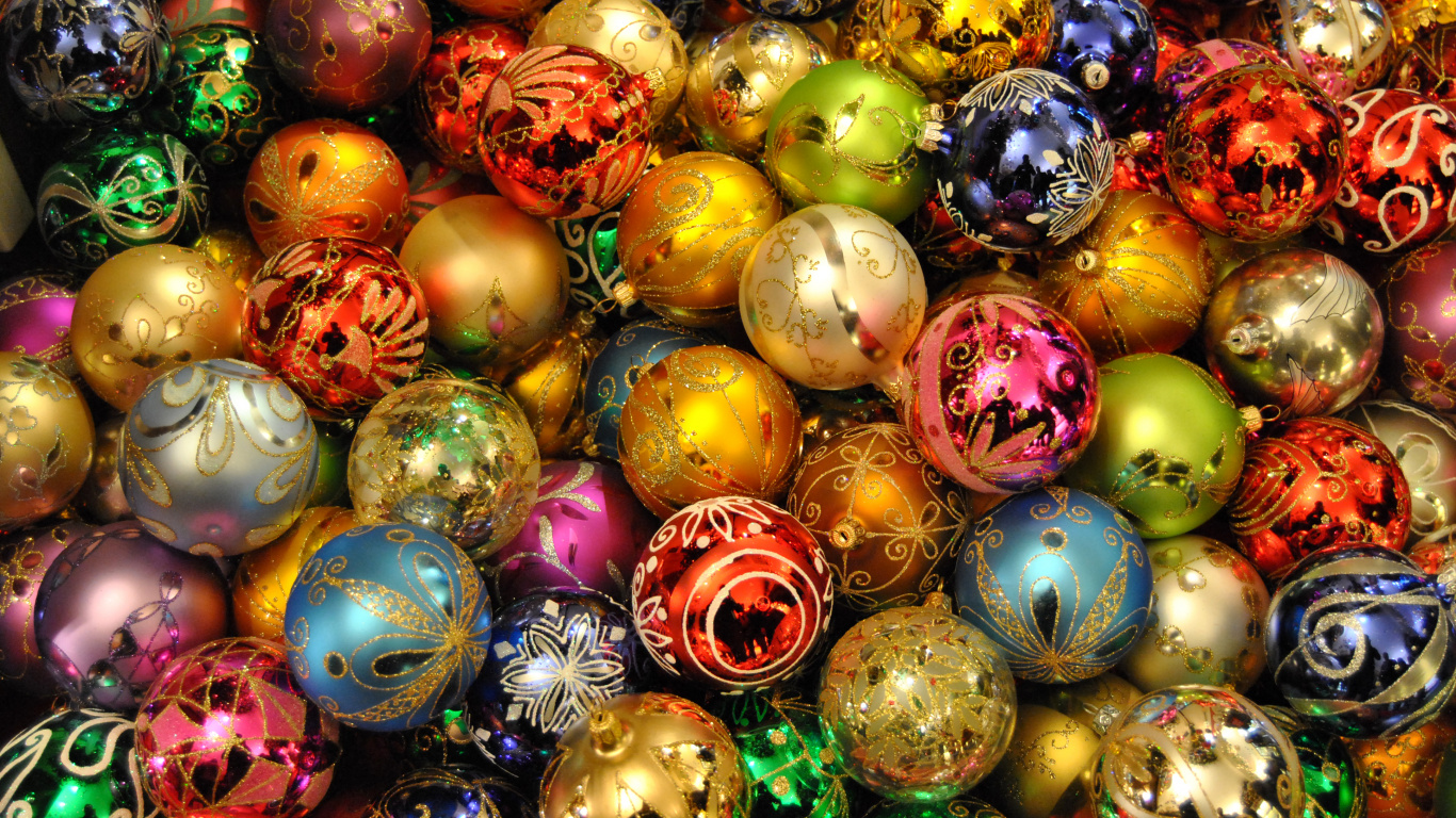 Weihnachten, Neujahr, Christmas Ornament, Partei, Osterei. Wallpaper in 1366x768 Resolution