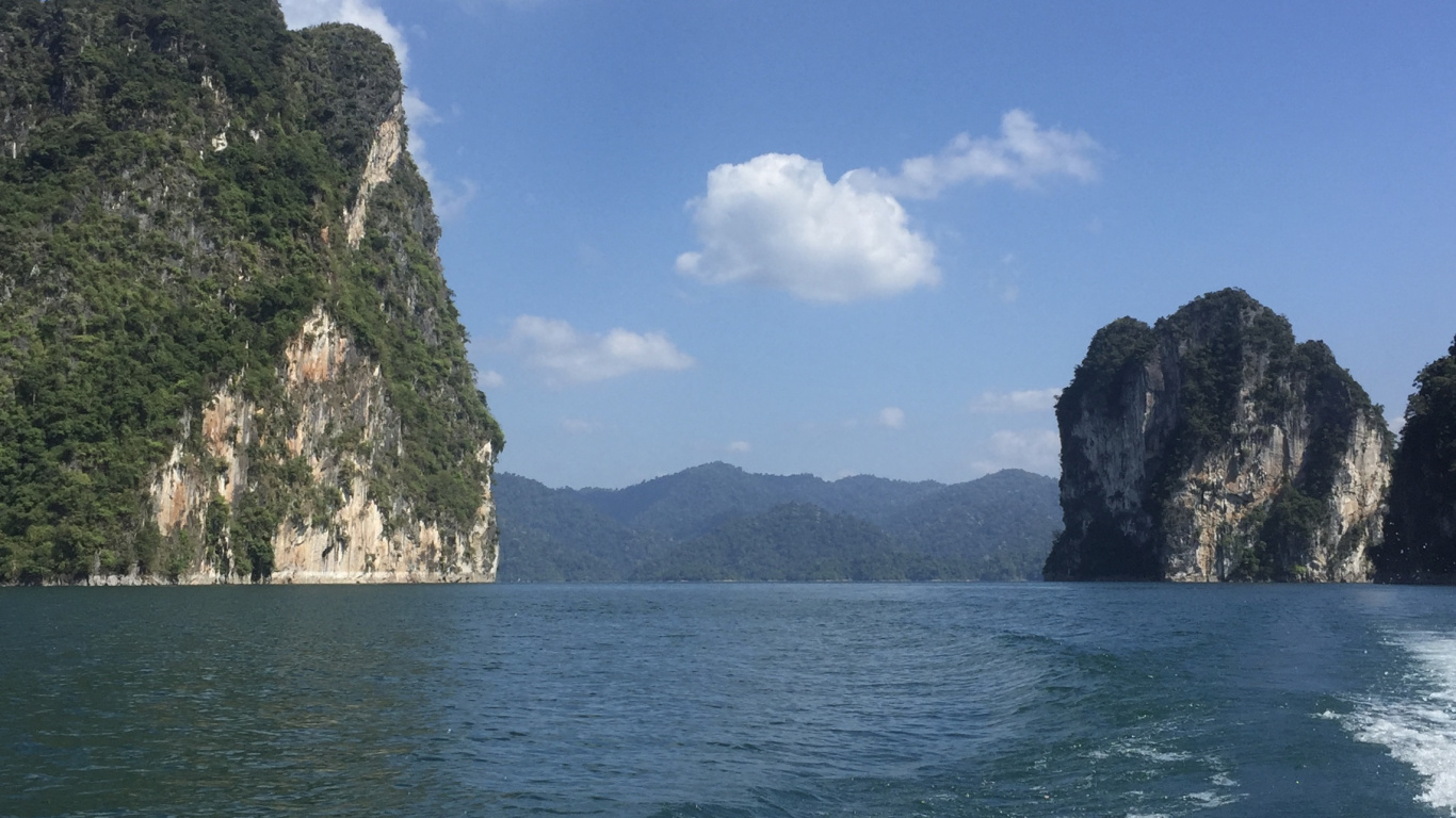 Coast, Water, Natural Landscape, Rock, Promontory. Wallpaper in 1366x768 Resolution