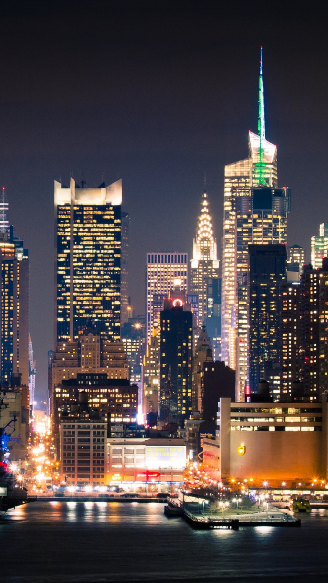 City Skyline During Night Time. Wallpaper in 1080x1920 Resolution