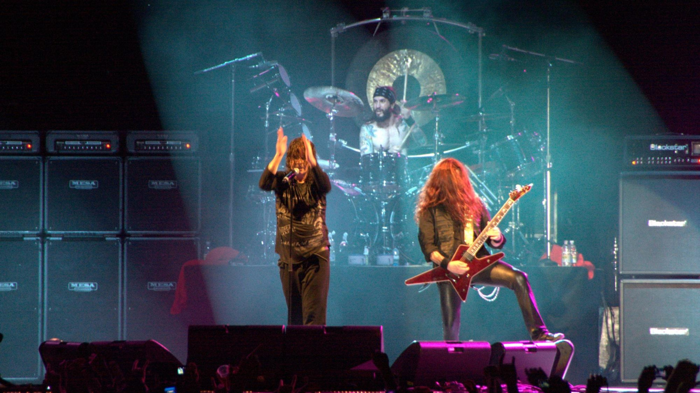 Stage, Art, Theatre, Black Sabbath, Hard Rock. Wallpaper in 1366x768 Resolution
