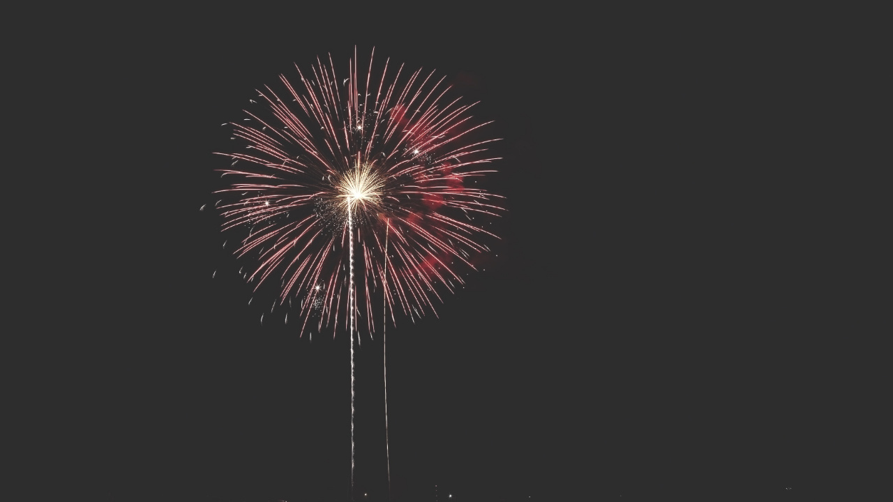 Fireworks, Party, New Years Day, Midnight, Night. Wallpaper in 1280x720 Resolution