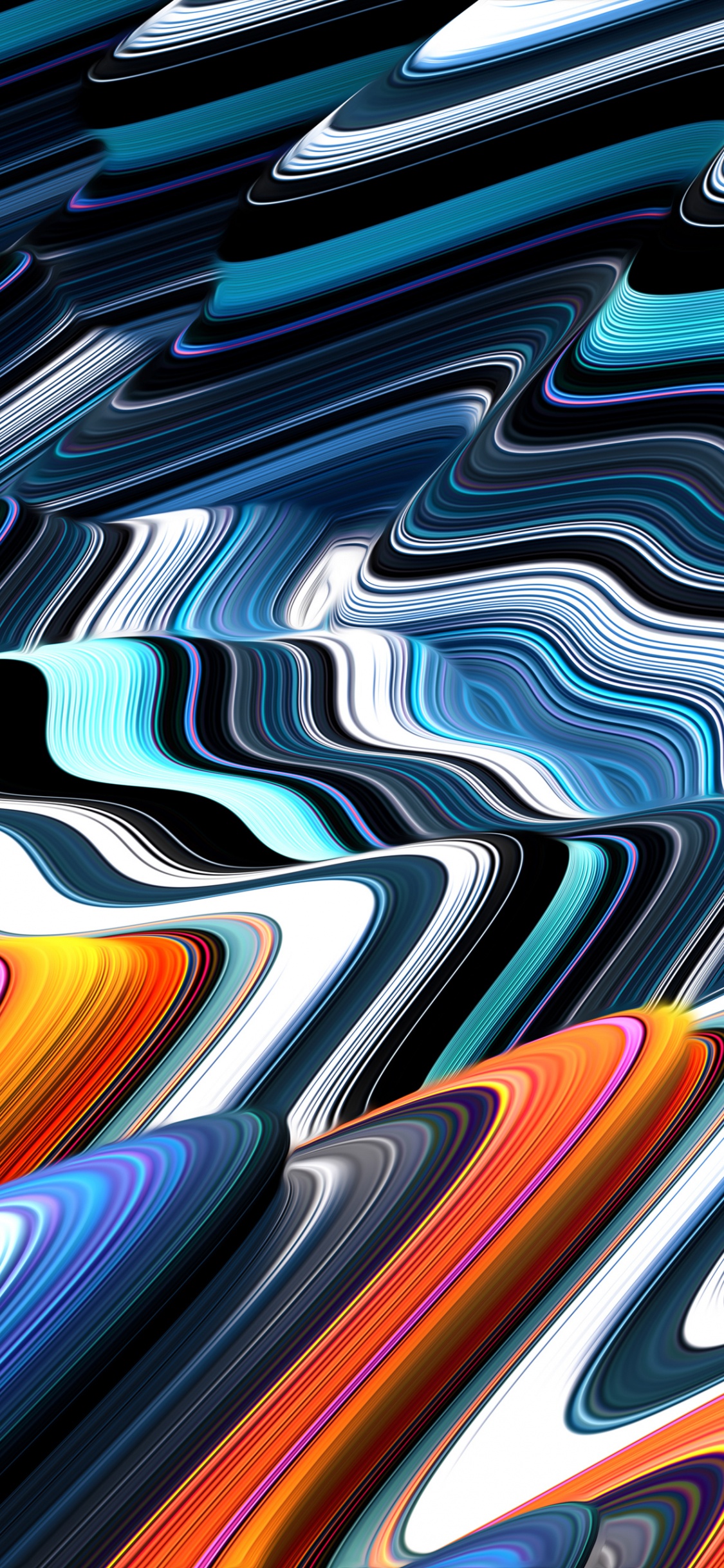 Blau Weiß Grün Und Gelb Textil. Wallpaper in 1125x2436 Resolution