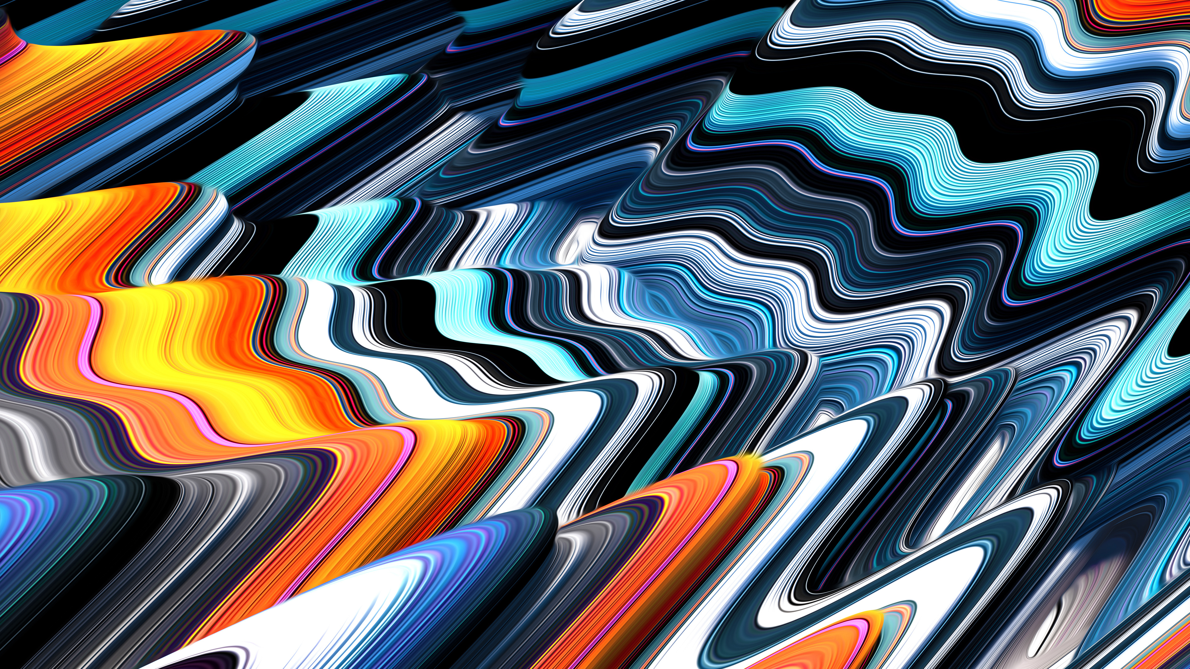 Blau Weiß Grün Und Gelb Textil. Wallpaper in 3840x2160 Resolution