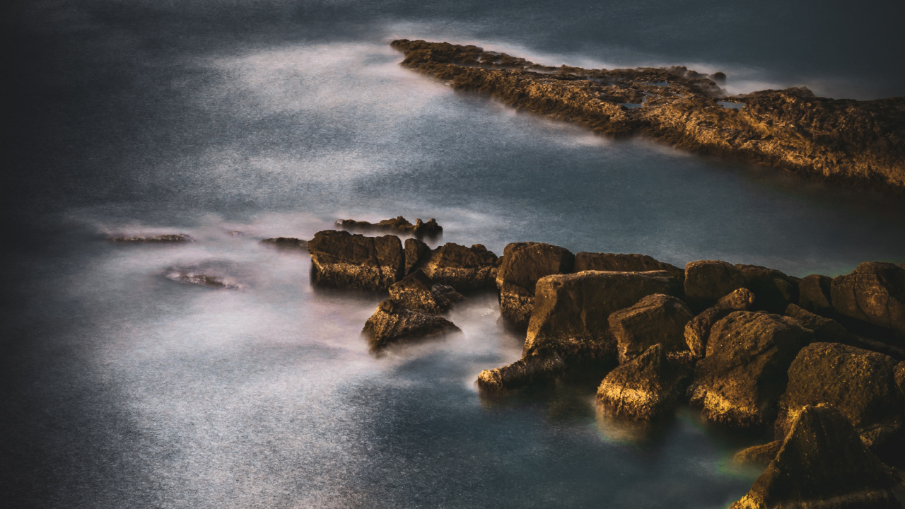 Wasser, Ozean, Natur, Meer, Rock. Wallpaper in 1280x720 Resolution