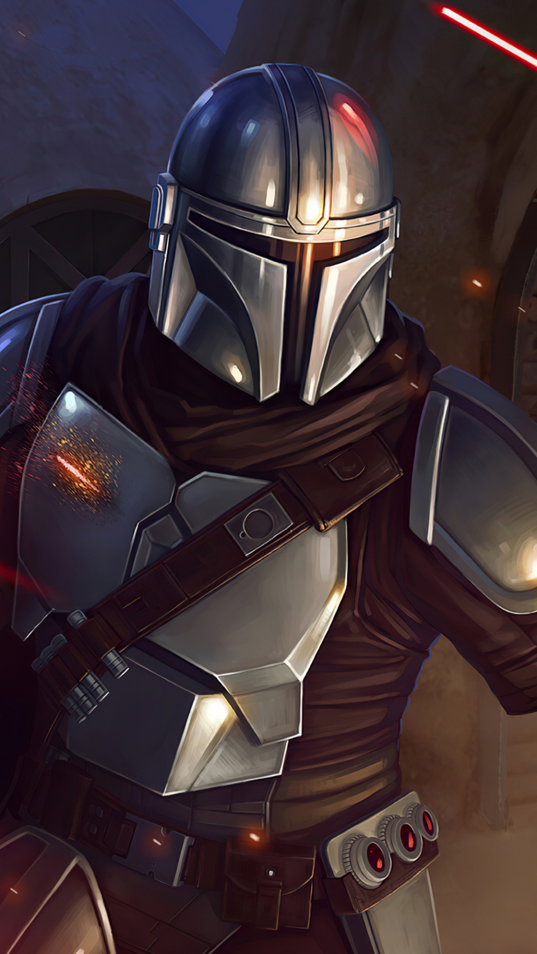 The Mandalorian, Grogu, Ahsoka Tano, Star Wars, Fernsehen. Wallpaper in 1080x1920 Resolution