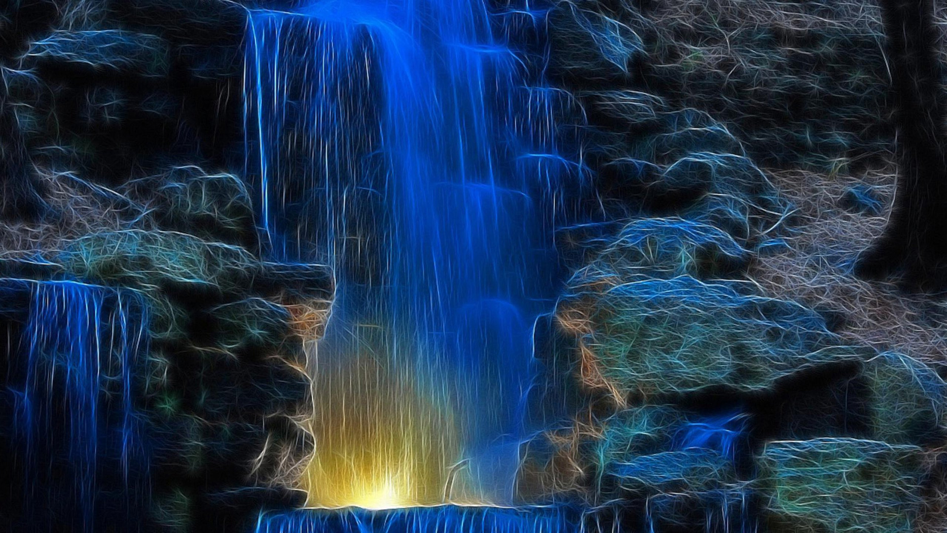 Water Splash on Brown Rock. Wallpaper in 1920x1080 Resolution