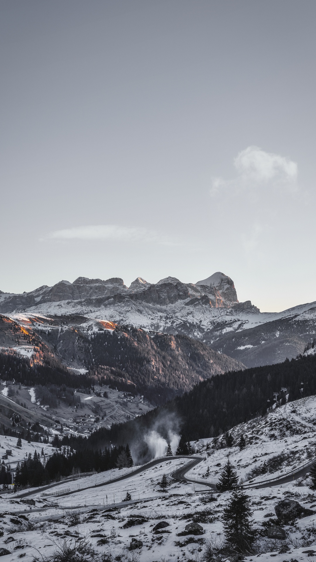 Alpen, Bergkette, Bergigen Landschaftsformen, Schnee, Winter. Wallpaper in 1080x1920 Resolution