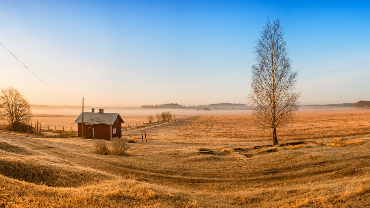 Brown House on Brown Field During Daytime. Wallpaper in 1280x720 Resolution