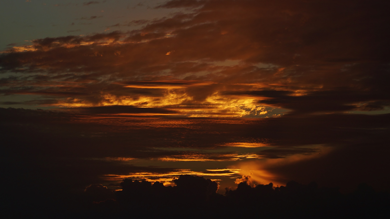 Cloud, Sunset, Atmosphere, Ecoregion, Amber. Wallpaper in 1366x768 Resolution