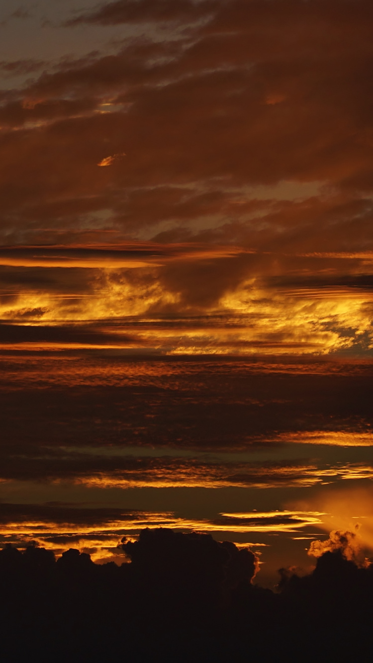 Cloud, Sunset, Atmosphere, Ecoregion, Amber. Wallpaper in 750x1334 Resolution