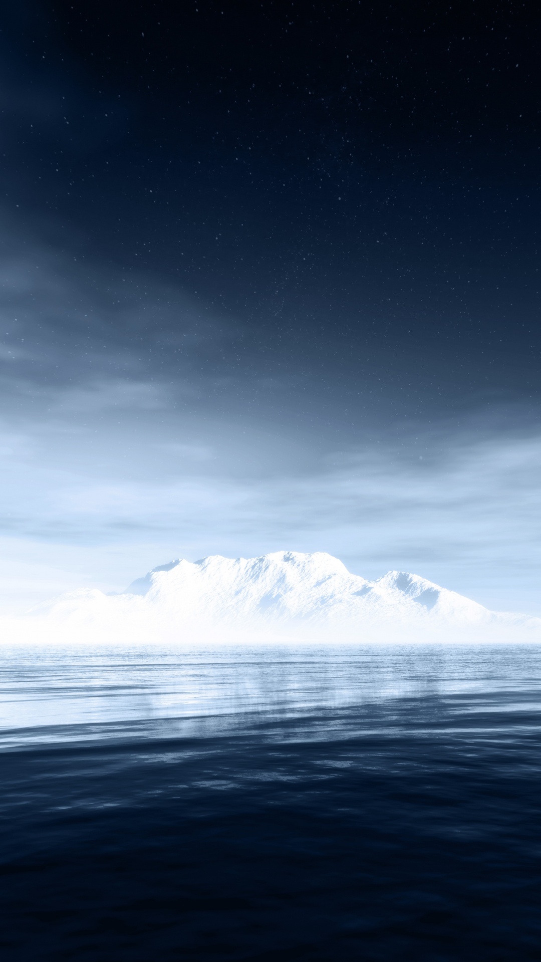 北冰洋, 冰山, 大海, 海洋, 地平线 壁纸 1080x1920 允许