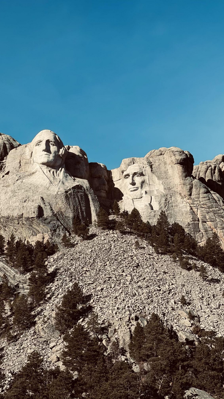 Monte Rushmore, Afloramiento, Montaña, Geología, Badlands. Wallpaper in 750x1334 Resolution