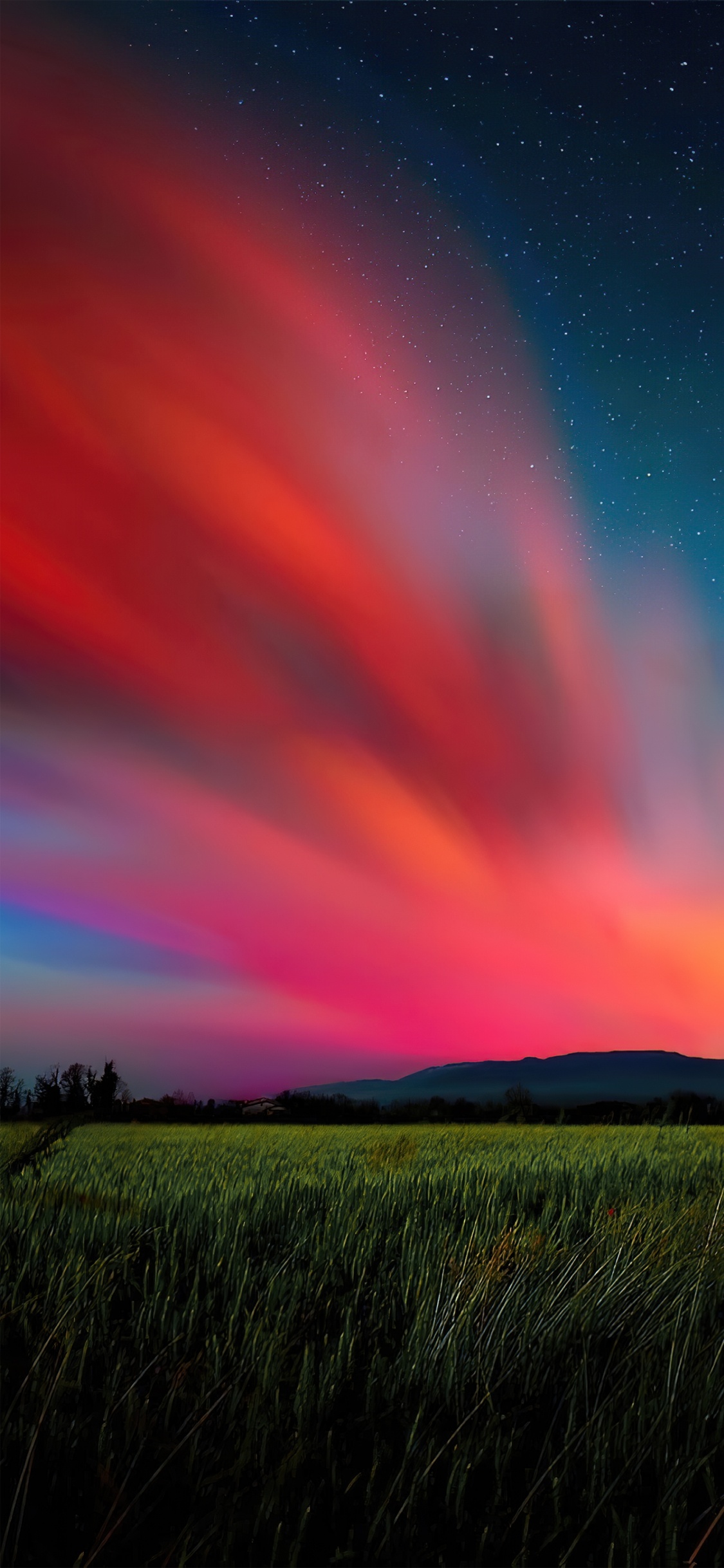 Cloud, Atmosphere, Ecoregion, Afterglow, Green. Wallpaper in 1125x2436 Resolution