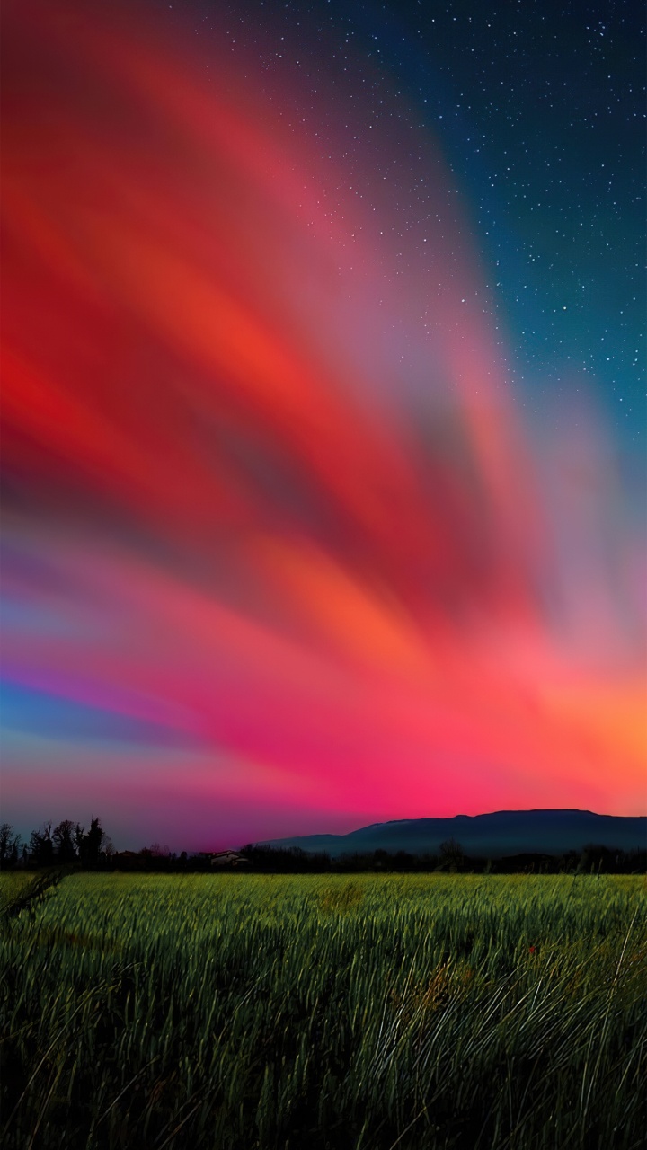 Cloud, Atmosphere, Ecoregion, Afterglow, Green. Wallpaper in 720x1280 Resolution