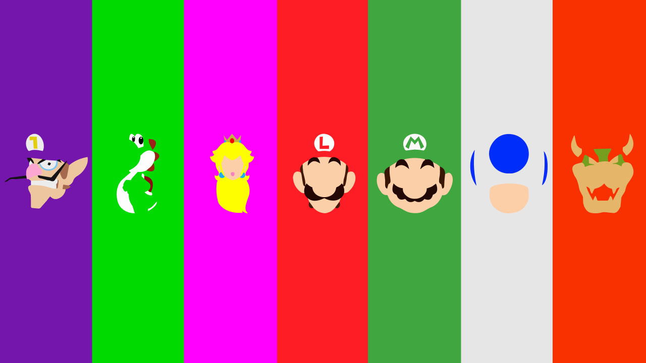 Mario, Caricatura, Gastar, Dr. Mario, Waluigi. Wallpaper in 1280x720 Resolution