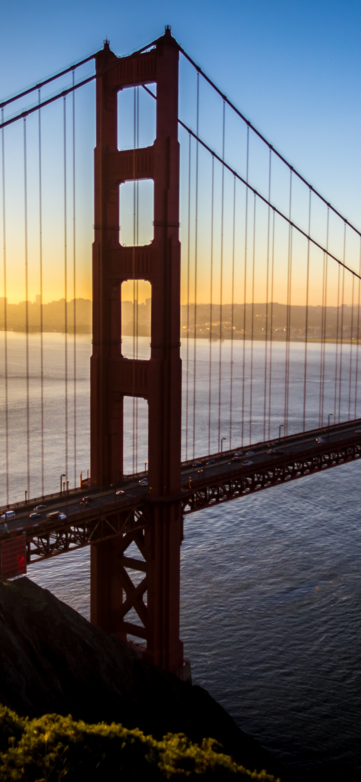 Golden Gate Bridge, Batterie-Spencer, Golden Gate Bridge Sf-ansicht, Brücke, San Francisco Bay. Wallpaper in 1242x2688 Resolution