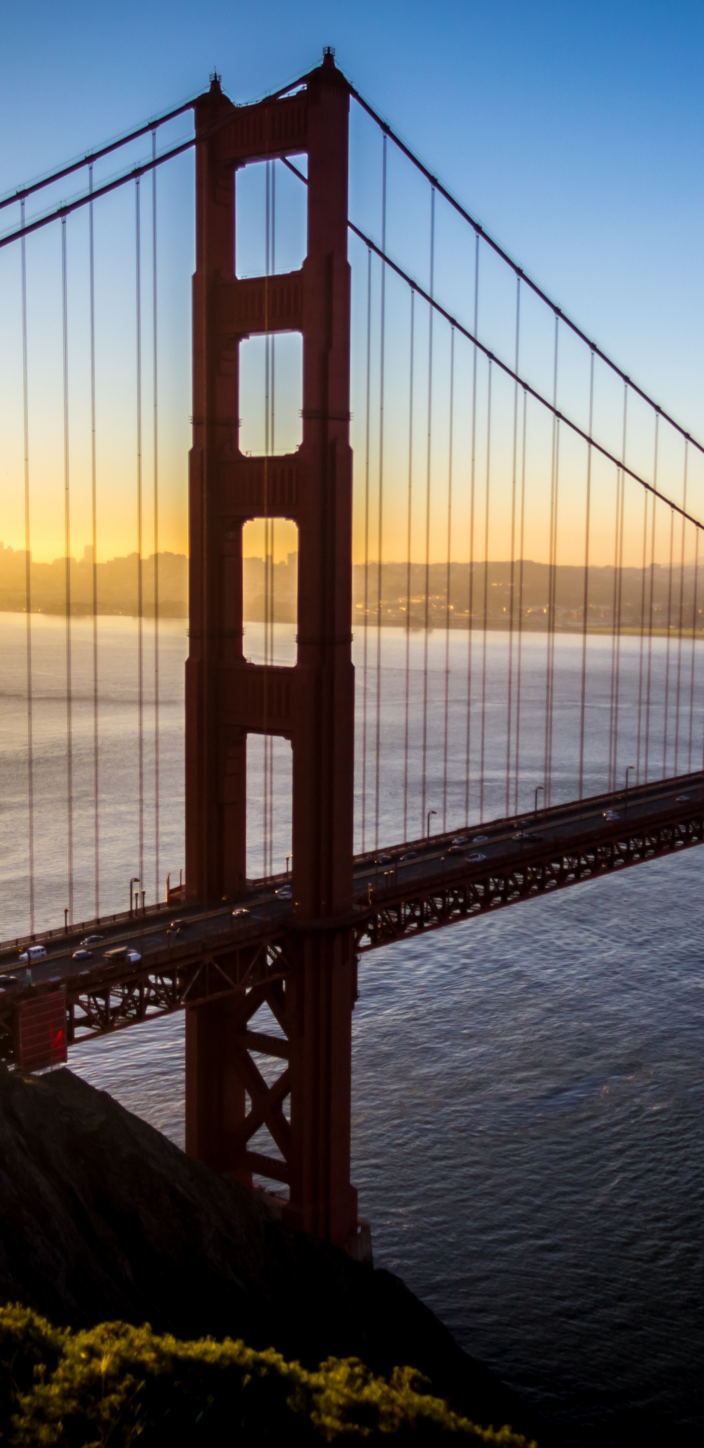 Golden Gate Bridge, Batterie-Spencer, Golden Gate Bridge Sf-ansicht, Brücke, San Francisco Bay. Wallpaper in 1440x2960 Resolution