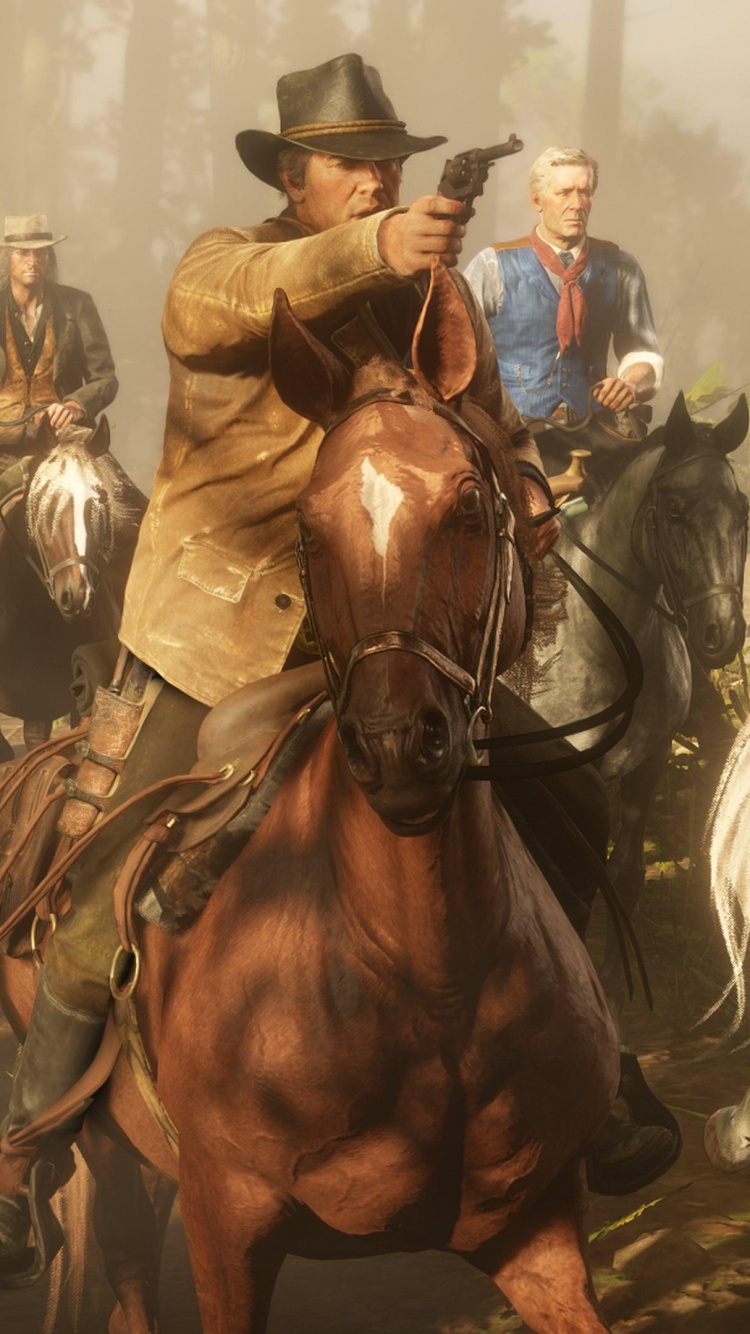 Red Dead Redemption 2, Red Dead Redemption, Rockstar Games, Mundo Abierto, Brida. Wallpaper in 750x1334 Resolution
