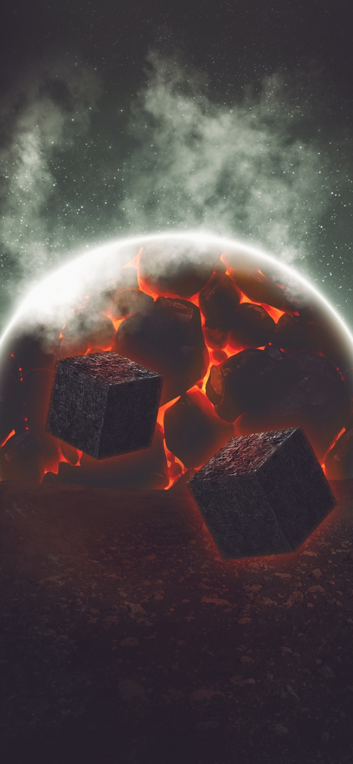 Cosplay, Heat, Illustration, Special Effects, Space. Wallpaper in 1125x2436 Resolution