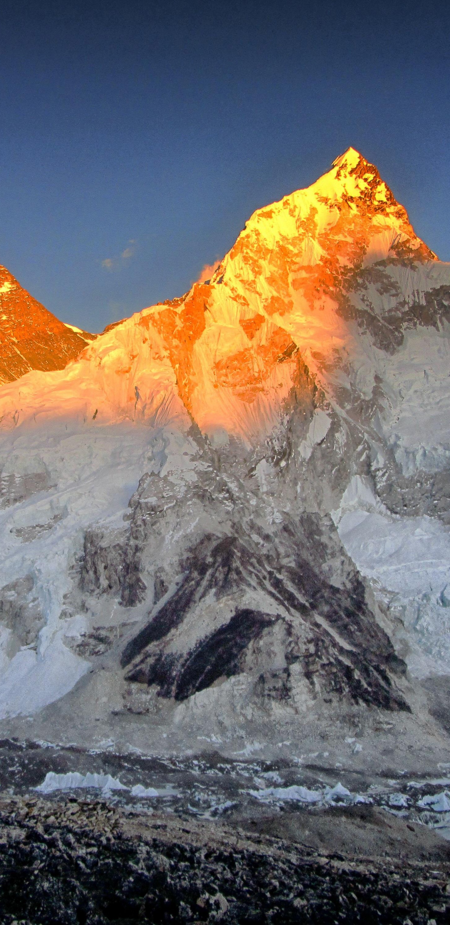 Mount Everest, Everest Base Camps, Mountain, Mountain Range, Mountainous Landforms. Wallpaper in 1440x2960 Resolution