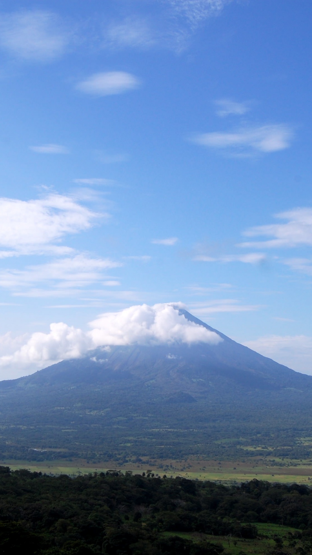Green Mountain Under Blue Sky and White Clouds During Daytime. Wallpaper in 1080x1920 Resolution