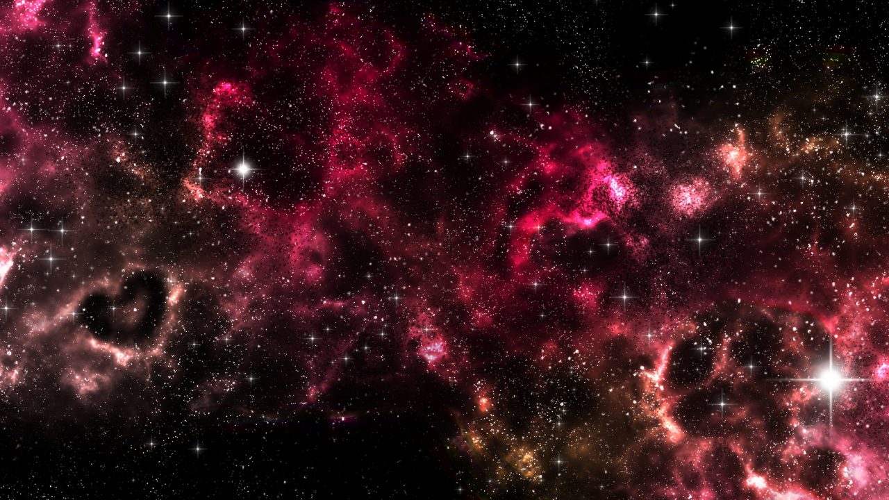 Ilustración de Galaxia Roja y Negra. Wallpaper in 1280x720 Resolution