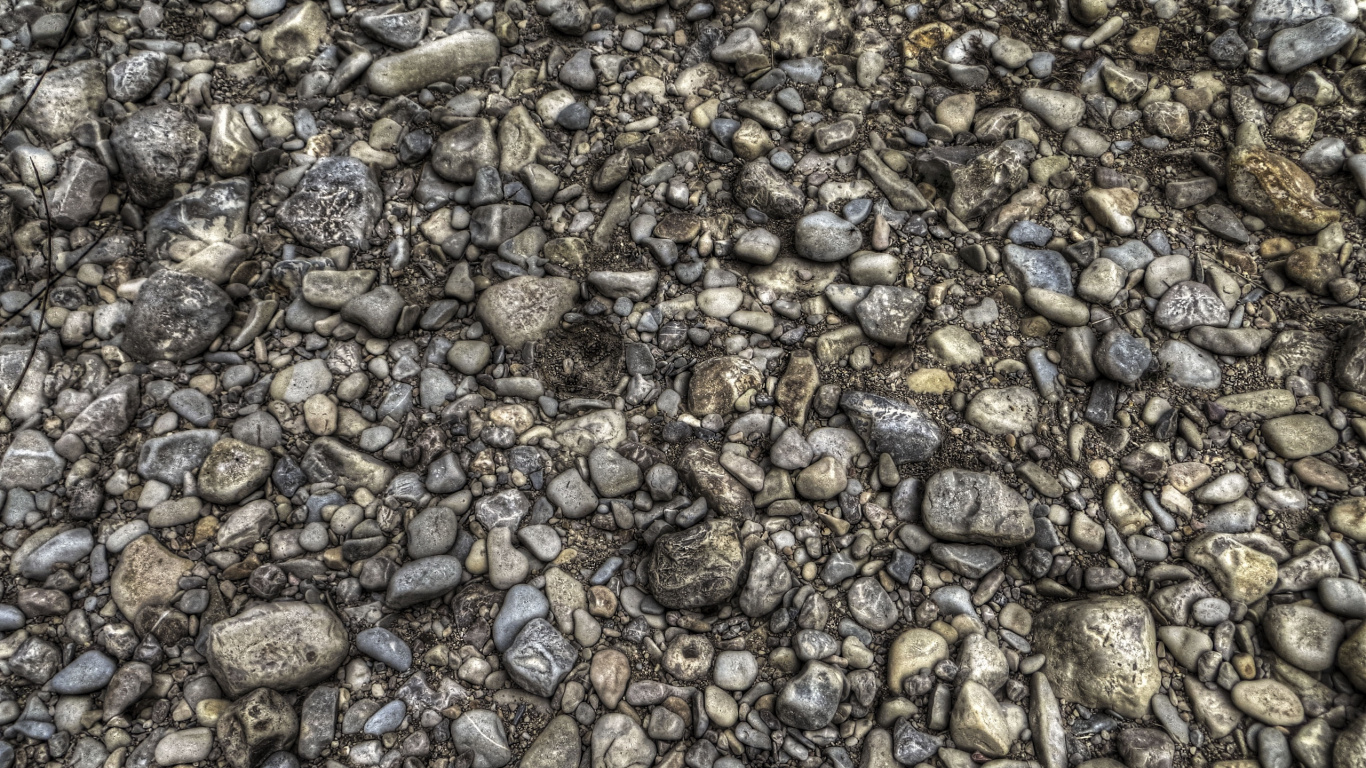 Brown and Gray Stones on Ground. Wallpaper in 1366x768 Resolution