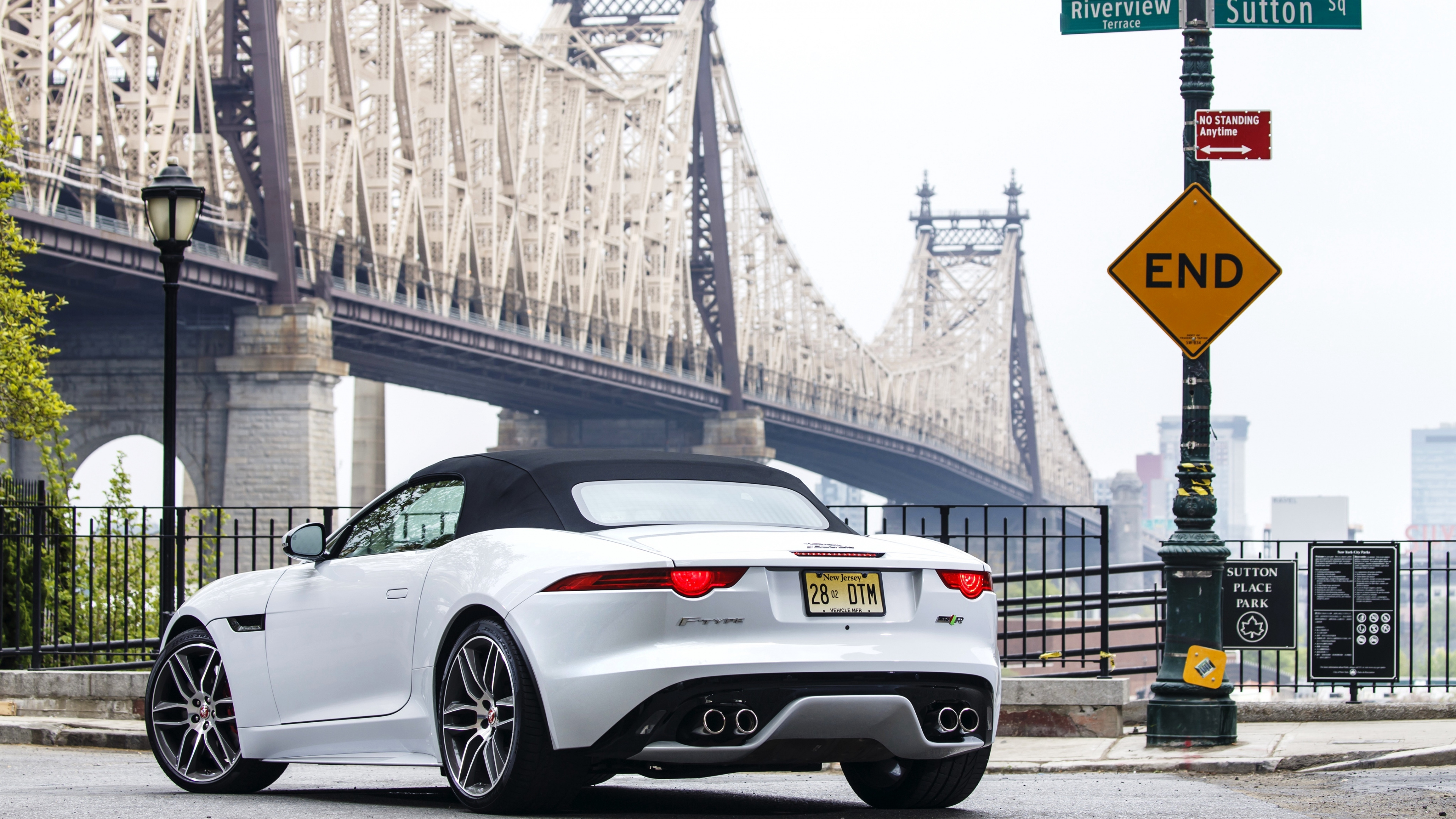 White Porsche 911 Parked on Bridge During Daytime. Wallpaper in 3840x2160 Resolution
