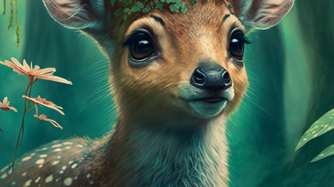 Elk, White Tailed Deer, Deer, Visual Arts, Nature. Wallpaper in 1366x768 Resolution