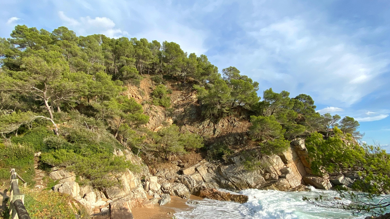 Costa, Los Recursos de Agua, Mar, Paisaje Natural, Orilla. Wallpaper in 1366x768 Resolution