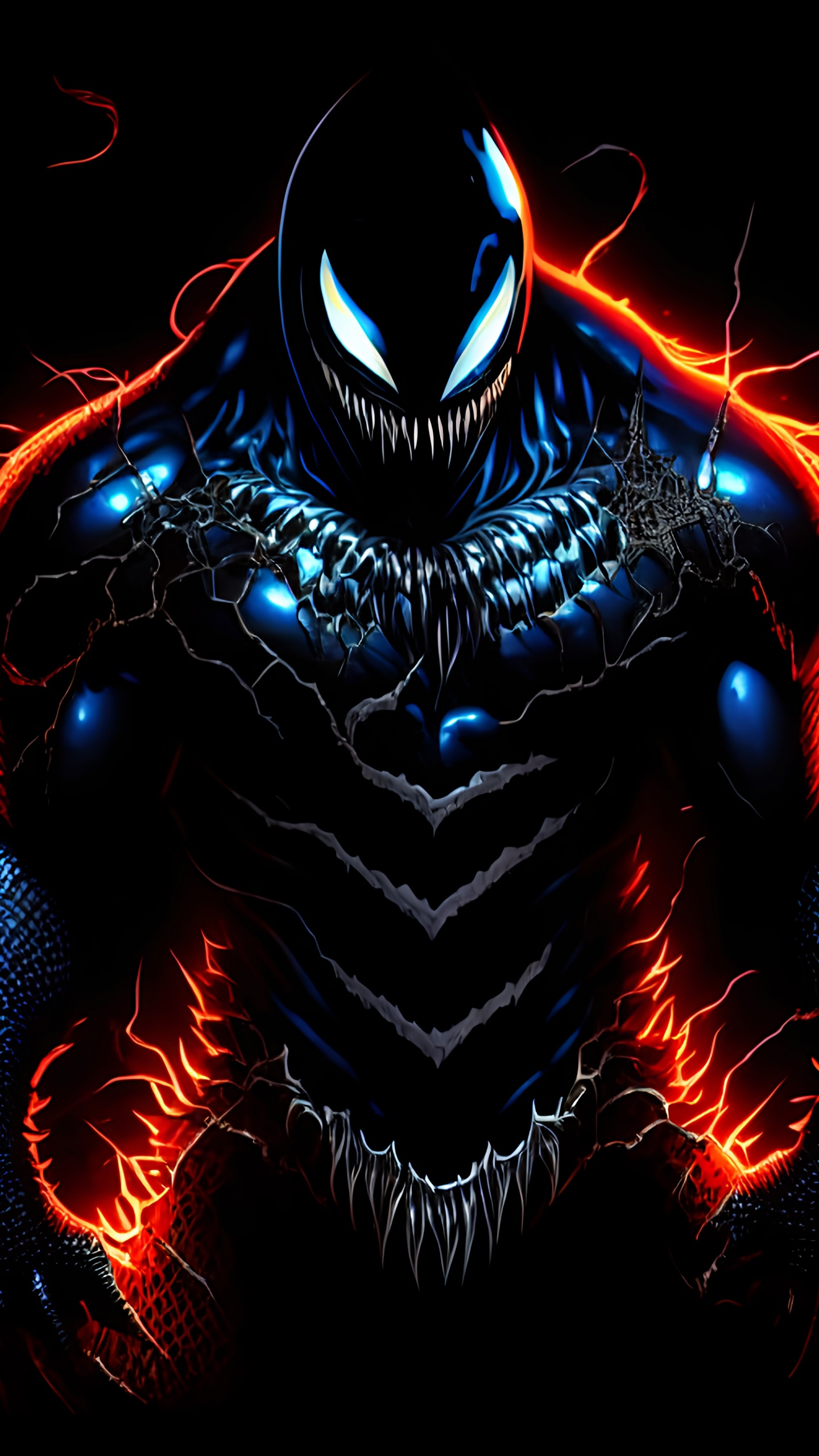 Mensch, Kunst, Grafik-design, Electric Blue, Symmetrie. Wallpaper in 1440x2560 Resolution