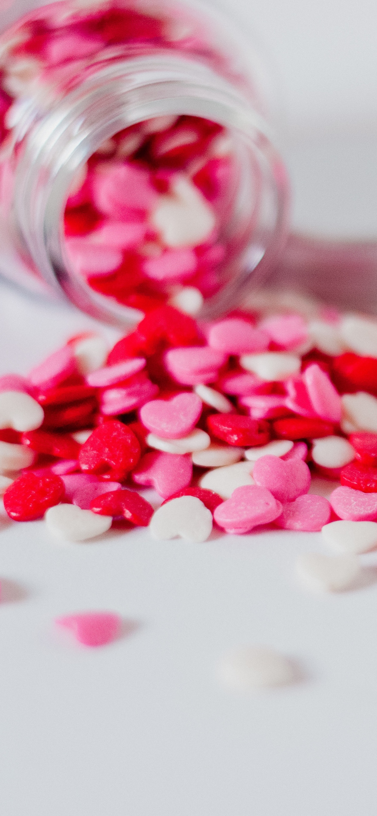 Valentines Day, Pink, Sprinkles, Candy, Confetti. Wallpaper in 1242x2688 Resolution
