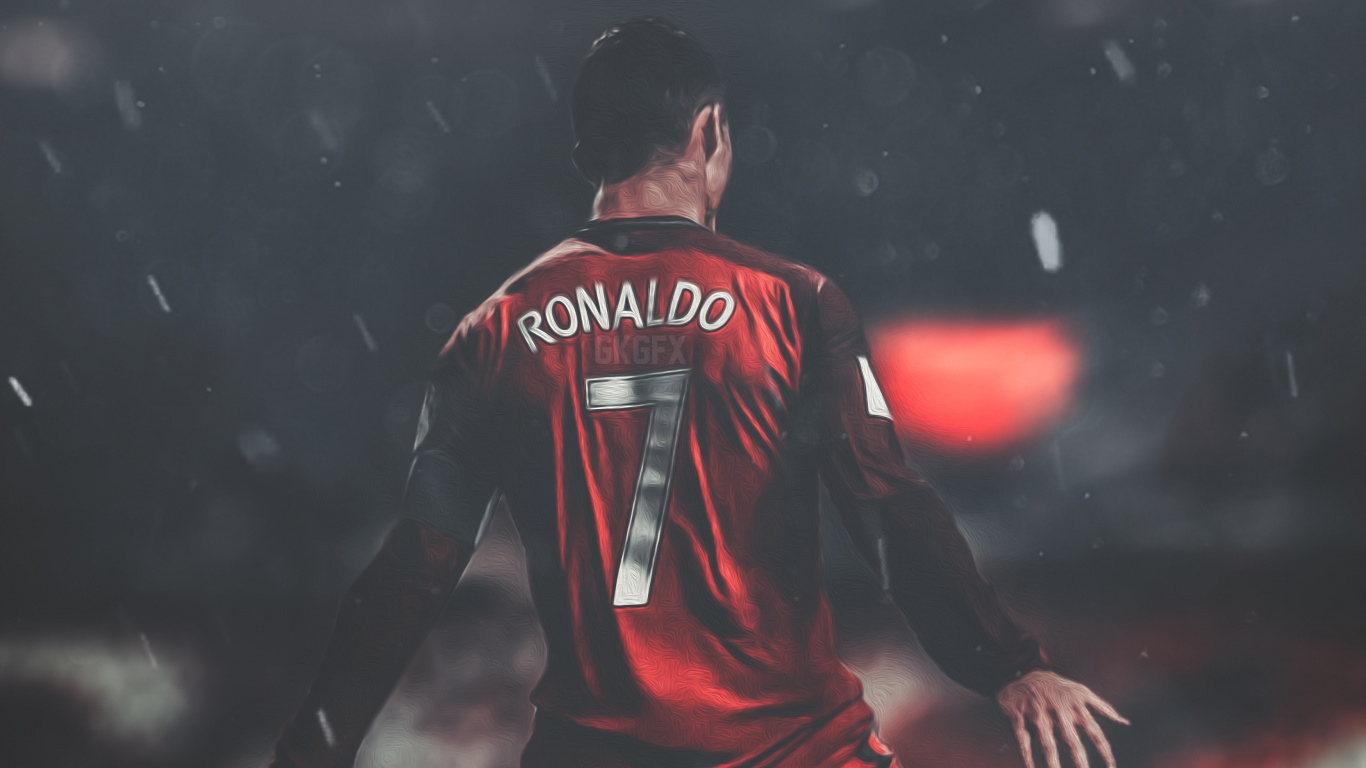 Hombre en Rojo y Negro Camiseta de Fútbol Nike. Wallpaper in 1366x768 Resolution