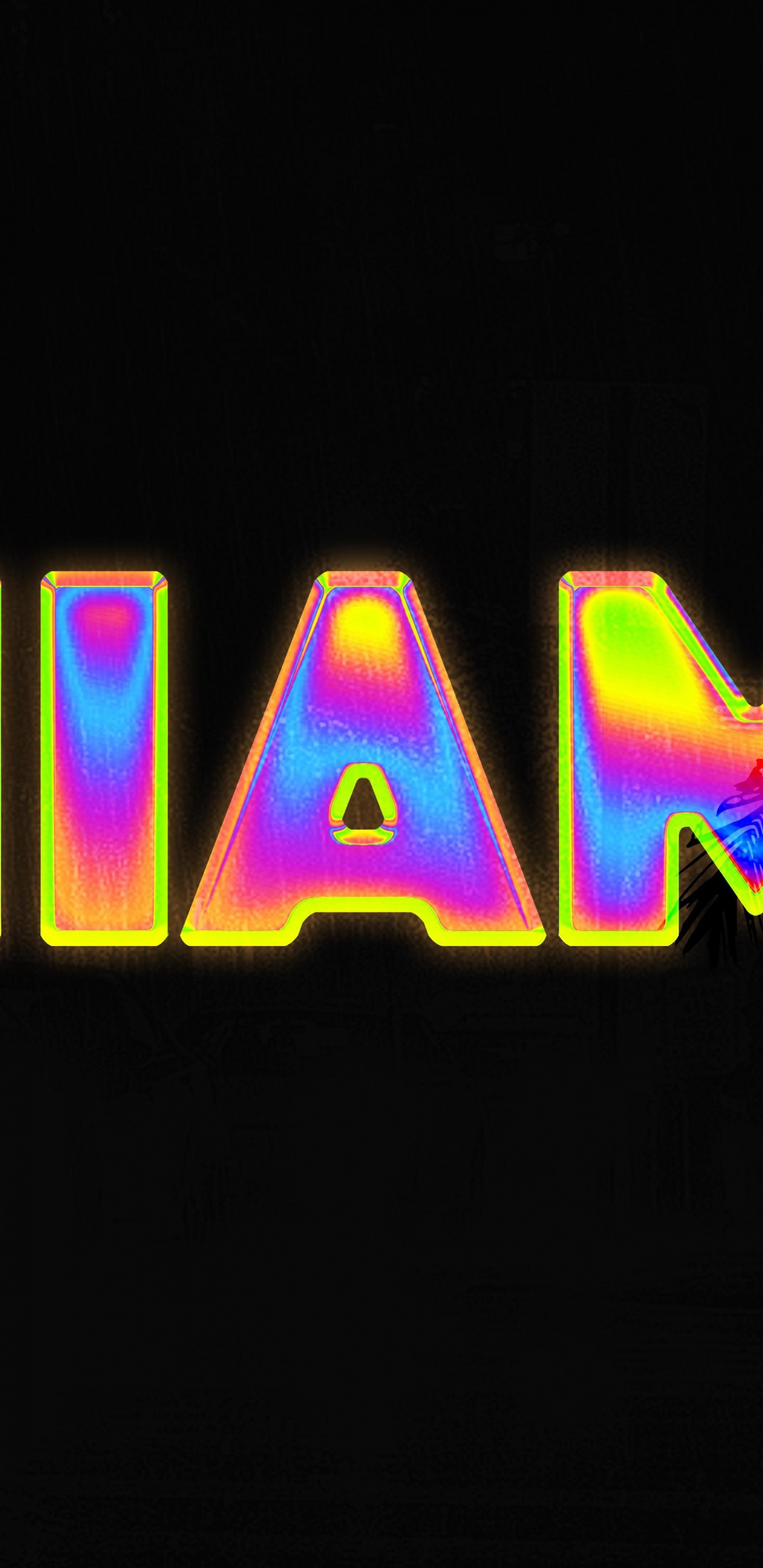 Miami, Signe au Néon, Rectangle, L'effet Visuel de L'éclairage, Magenta. Wallpaper in 1440x2960 Resolution