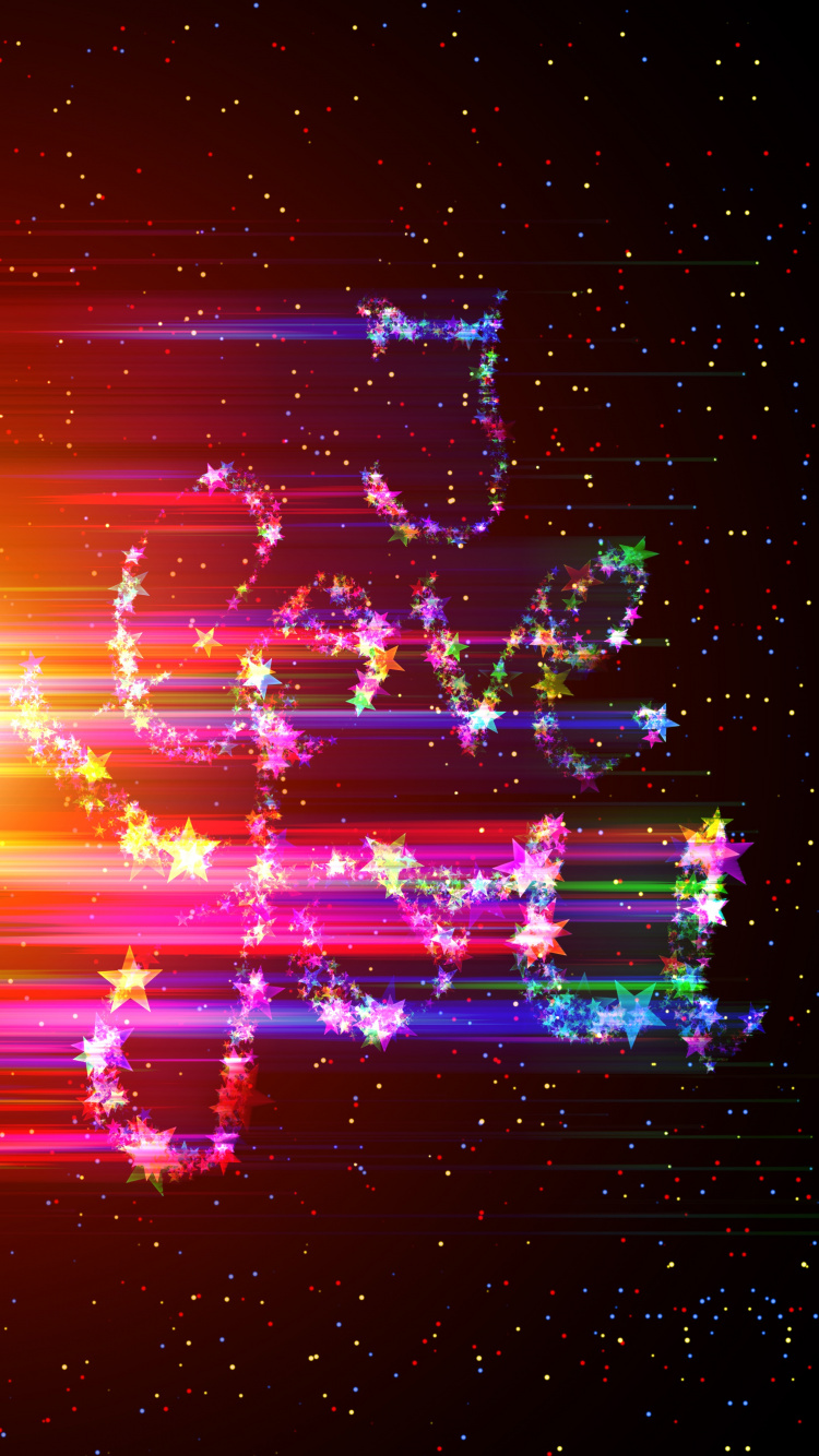 Licht, Nacht, Raum, Technologie, Hightech. Wallpaper in 750x1334 Resolution