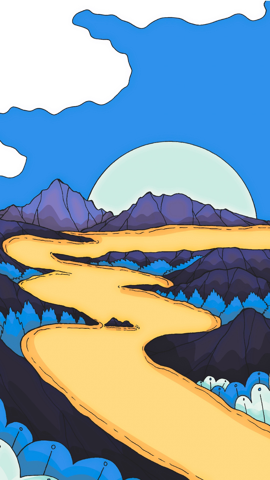 Caricatura, Dibujo, Arte, Ilustración, la Pintura de Paisaje. Wallpaper in 1080x1920 Resolution