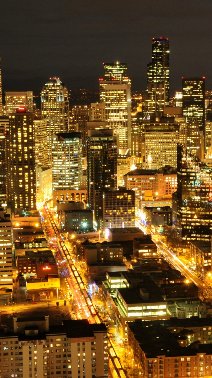 西雅图, 太空针塔, 城市, 城市景观, 大都会 壁纸 720x1280 允许