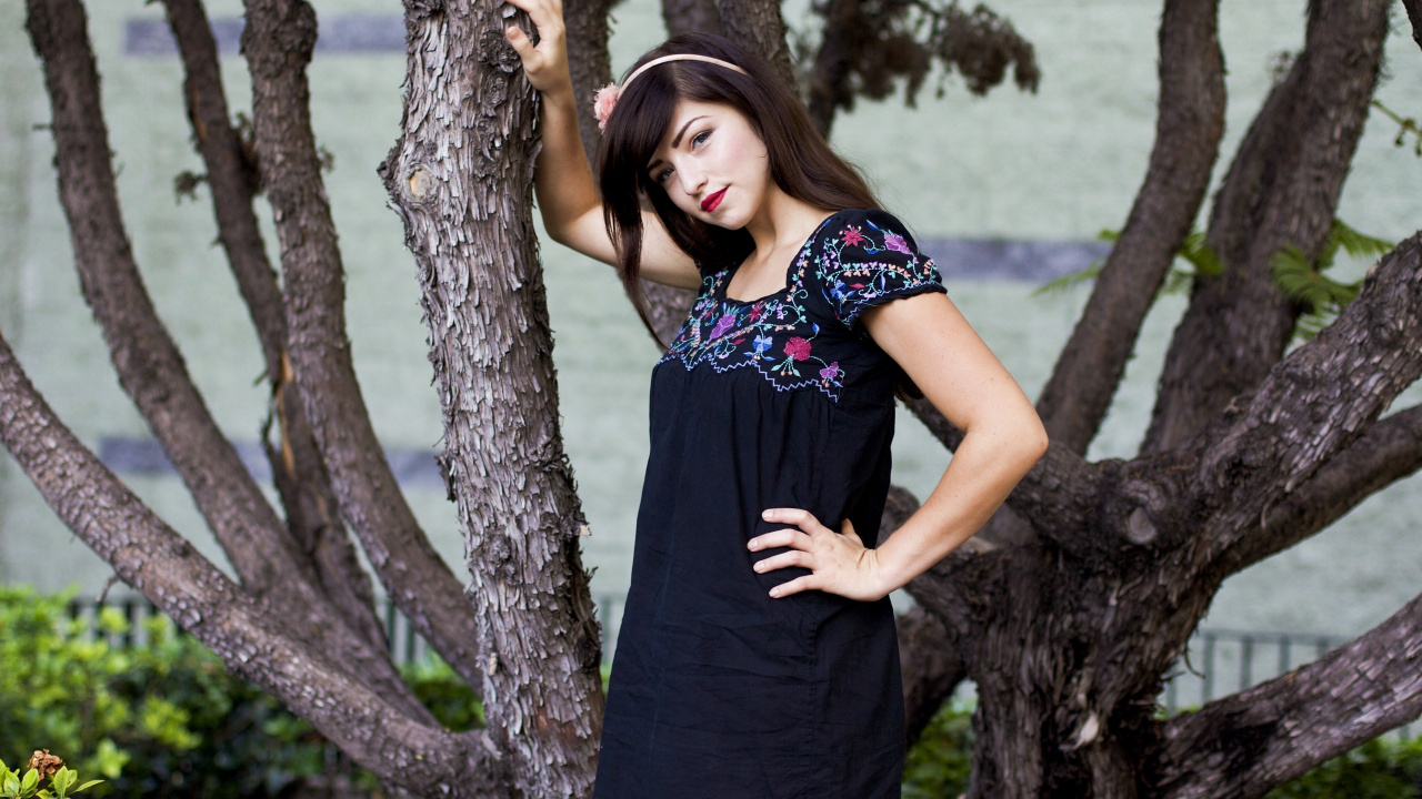 模型, 小姐, 女孩, 女人, 棕色的头发 壁纸 1280x720 允许